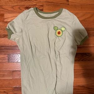 Disney Mickey Avocado T-shirt. Size Medium